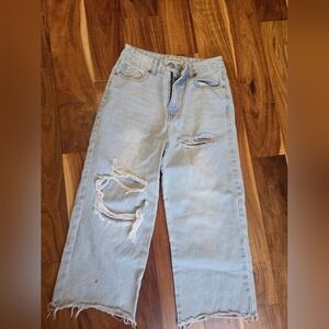 Light Blue Distressed Jeans Great Smoky Los angeles